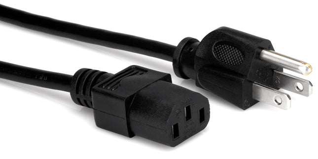 Hosa PWC-140.5 6-Inch 18 Gauge Electrical Extension Cable with IEC Female Connector, Black