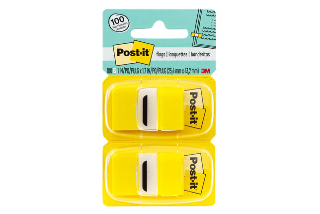Post-it 680-YW2 Flags Value Pack, Yellow, 1 in. Wi