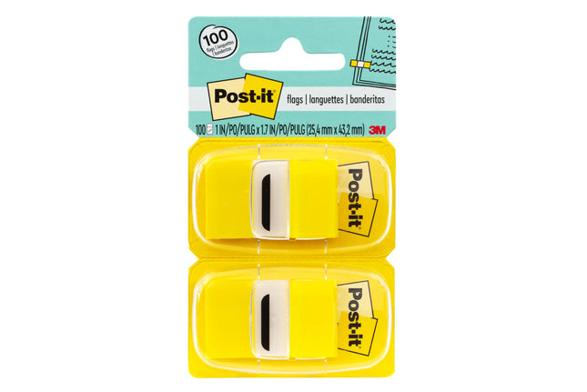 Post-it 680-YW2 Flags Value Pack, Yellow, 1 in. Wi