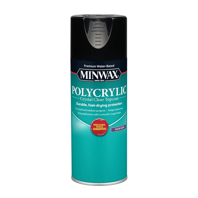 Minwax 33333000 Water-Based Polycrylic Clear Spray, 11.5 Ounce Aerosol, Satin