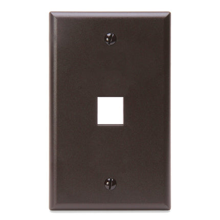 Leviton QuickPort Wallplate, Single Gang, 1-Port, 