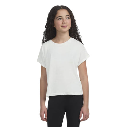 Hurley Girls Soft Knit Basic T-Shirt, Marshmallow, 3T