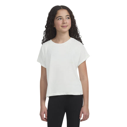 Hurley Girls Soft Knit Basic T-Shirt, Marshmallow, 6X