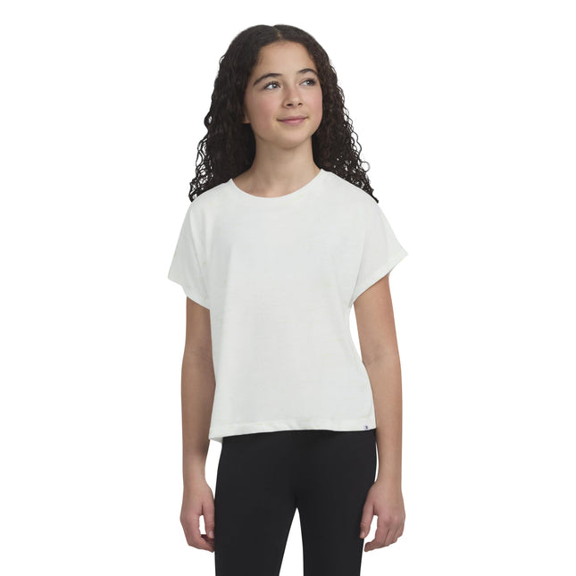 Hurley Girls Soft Knit Basic T-Shirt, Marshmallow, 6