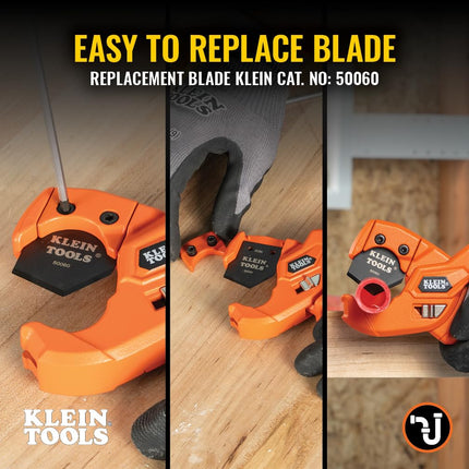 Klein Tools 50043 PEX Pipe and Tubing Cutter, 1-Inch I.D. Cutting Capacity for PEX Pipes and Soft-Shelled Tubing