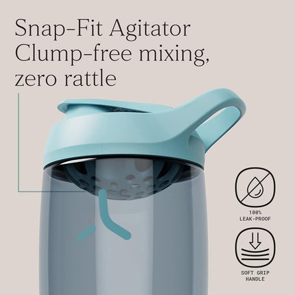 Promixx PURSUIT Protein Shaker Bottle – Premium Sports Blender Bottles for Mixes and Supplement Shakes Easy Clean, Durable Cup Ocean Calm Blue 32 oz