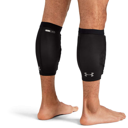 Manga con almohadillas Under Armour para codo/rodilla/espinilla. Compresión multiusos y acolchado HEX para protección. Ropa deportiva para baloncesto, fútbol americano, tenis y levantamiento de pesas (1 par) Coderas de