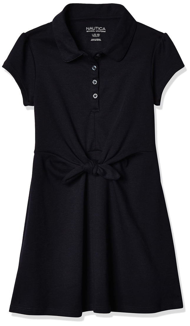 Nautica Girls' School Uniform Short Sleeve Polo Dr
