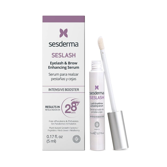 Sesderma SESLASH Eyelash & Brow Enhancing Serum, Transform Your Lashes with This Effective Eyelash Serum & Brow Serum for Beautiful Lashes & Defined Brows, 0.17 fl oz