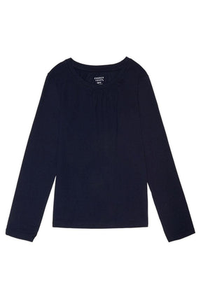 French Toast Girls' Little Long Sleeve Crewneck Te