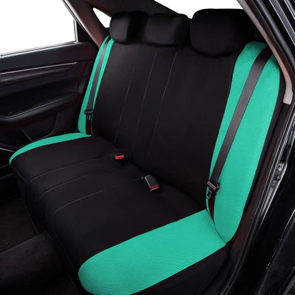 Flying Banner Butterfly car seat Covers ful Set Fashion Universal Lady Woman Female Rear Bench Split Colorized (Full Set, Mint Green)