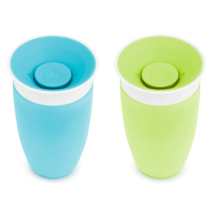 Munchkin Miracle 360 Sippy Cup, Green/Blue, 10 Ounce, 2 Count