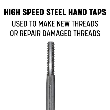 Drill America DWT Series Qualtech High-Speed Steel Hand Threading Tap, Uncoated (Bright) Finish, Round with Square End Shank, Bottoming Chamfer, M16 x 2 Size (Pack of 1)
