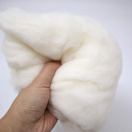 Ivie Organic Luxury Cotton Batting Fiber Natural White for Stuffing (Combed Cotton 1lb)