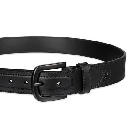 Dickies Men's Industrial Strength Leather Belt – Workwear, Durable, Reinforced, Heavyweight, Black Heavy Stitch, Medium (34-36)