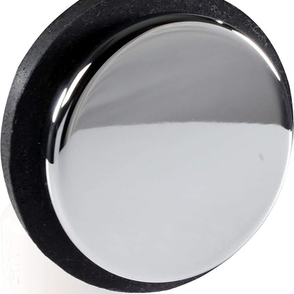 Westbrass 493244H-12-26 12" & 4" Bath Waste & Overflow Assembly with Tip-Toe Drain Plug and Illusionary Faceplate-SCH. 40 PVC Pipe, Polished Chrome