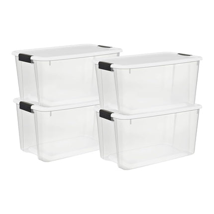 Sterilite 4-Pack Ultra Latching Box, Large Storage