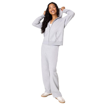 Hanes womensO4637Women's Fleece Full Zip Hood Long Sleeve Hoody - Gray - XX-Large