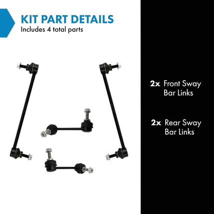 Front & Rear Sway Bar End Links Kit Set of 4 for 2013-2016 Dodge Dart New