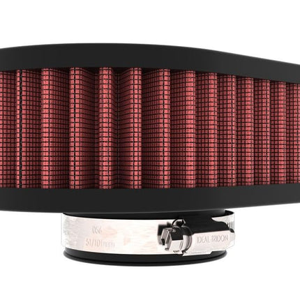 K&N Universal Oval Air Filter with 52mm offset flange (13mm), 178mm x 114mm base, 51mm height (RU-071V)