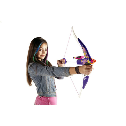 Nerf Rebelle Heartbreaker Bow - Flame Purple Fire - Real Bow Dart Action