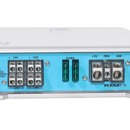 Rockville Rxm-f3 1600 vatios pico/800 W RMS amplificador marino/para barco de 4 canales nuevo