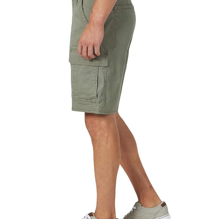 Wrangler Authentics Men's Big & Tall Classic Relaxed Fit Stretch Cargo Short, Dusty Olive, 46