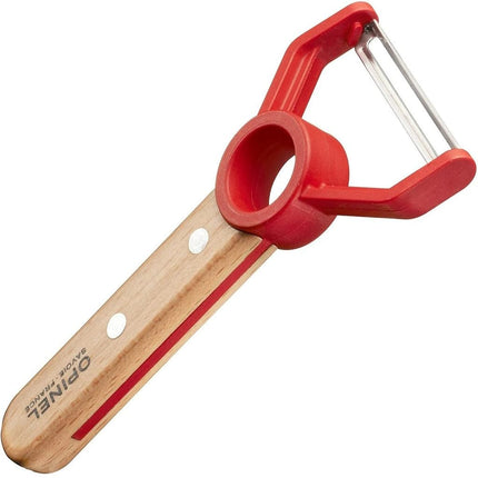 Opinel Le Petit Chef 3pc Set (Kitchen Knife S/S 10cm/Peeler/Finger Protector) Red