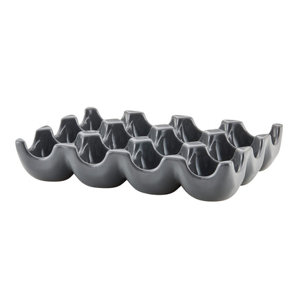 Rachael Ray Solid Glaze Ceramics Egg Tray/Holder, 