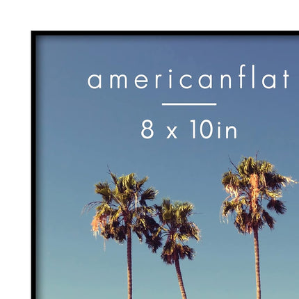 Americanflat Front Loading 8x10 Picture Frames in Black - Set of 6 Thin Frameless Plastic Frames with Shatter-Resistant Glass and Pop-In Easel Stand For Horizontal and Vertical Display.