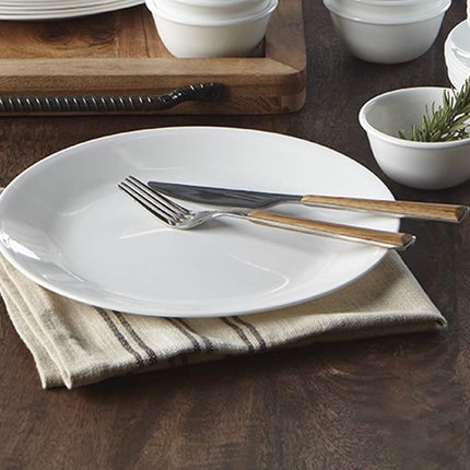 Corelle Winter Frost White 6 Piece Dinner Plate Set – Triple-Layer Strong Glass Resists Chips & Cracks – Lightweight, Stackable & Easy-to-Clean Plates, 26cm Size
