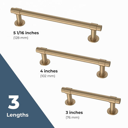 Franklin Brass P29520Z-CZ-B Straight Bar 3 Inch Cabinet Pull, 3" (76 mm), Champagne Bronze, 10 Count