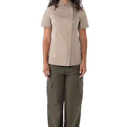 Chef Works Springfield Chef Coat Women's Chef Jacket, khaki, 3XL