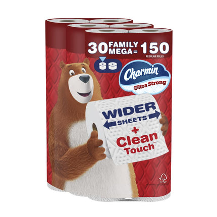 Charmin Ultra Strong Clean Touch Toilet Paper, 30 