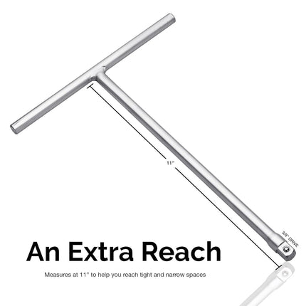 Neiko¨ 01135A 3/8-inch Drive T-Handle Wrench with Long Reach | Chromium Vanadium Steel