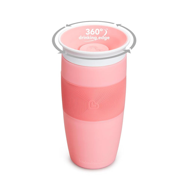 Munchkin Miracle 360 Sippy Cup, 14 Ounce, 1 Pack, Pink