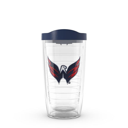 Tervis 1044693 "NHL Washington Capitals" Tumbler with Navy Lid, 16 oz, Clear