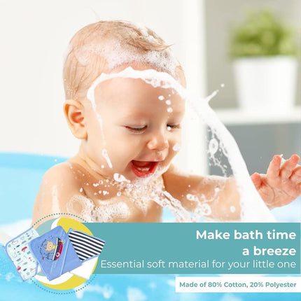 Spasilk 23-Piece Essential Baby Bath Gift Set, Navy Nautical
