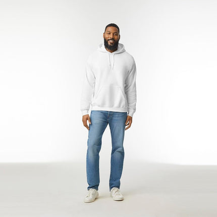 Gildan Men's Fleece Hooded Sweatshirt, Style G18500 Hooded Sweatshirt, White, 3XL