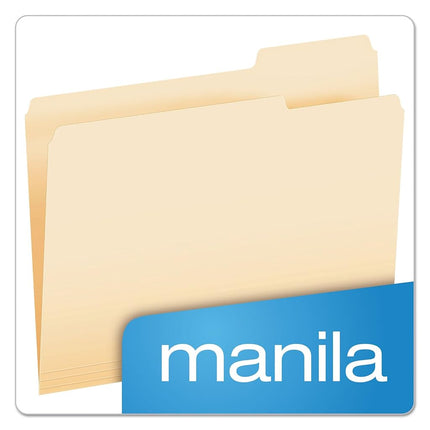 Pendaflex Essentials File Folders, Letter Size, 1/3 Cut, Position 3, Manila, 100 per Box (752 1/3-3)