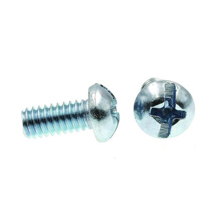 Prime-Line Products 9003419 Machine Screw, Round Head, Slotted/Phillips Combo, #8-32 X 3/8 in, Zinc Plated Steel, Pack of 100