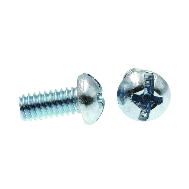 Prime-Line Products 9003419 Machine Screw, Round Head, Slotted/Phillips Combo, #8-32 X 3/8 in, Zinc Plated Steel, Pack of 100