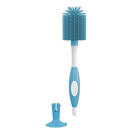 Dr. Brown's Soft Touch No Scratch Baby Bottle Cleaning Brush, Nipple Cleaner and Suction Cup Base for Easy Storage, BPA Free, Blue, 2 Pack