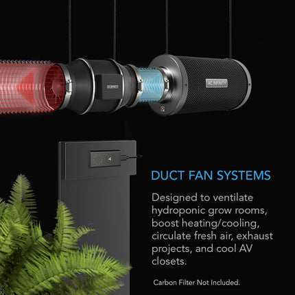 AC Infinity CLOUDLINE S8 PRO, Quiet 8” Inline Duct Fan with 10-Speed