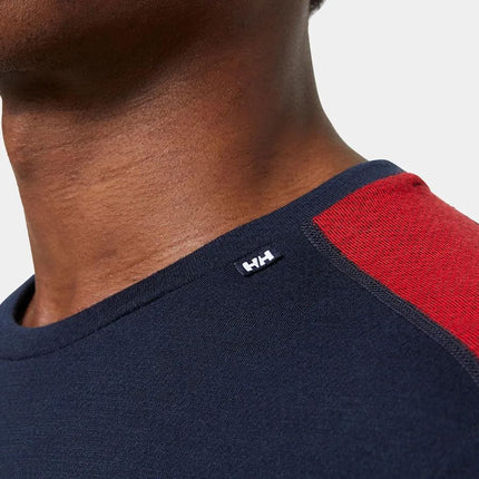 Helly Hansen Men's Lifa Merino Midweight Crew, Navy, M