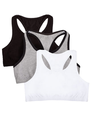 Fruit of the Loom Big Girls' Cotton Built-up Sport