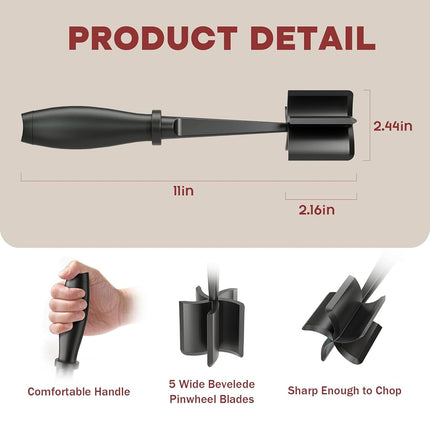 2 Pcs Meat Chopper, Upgrade Hamburger Smasher, Premium Heat Resistant Meat Masher for Ground Beef, Ground Turkey and More, Non Stick Mix Grinder