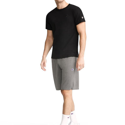 Champion Men’s 9” Lounge Shorts, Standard Fit, Lightweight, Available in Regular and Big & Tall, Granite Heather - C Patch Logo, XX-Large Tall
