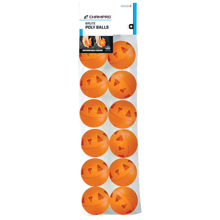 CHAMPRO 9In Brute Poly Ball 12Pk 12 Ball Pack Orange 9