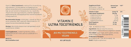 Kala Health Ultra Tocotrienol 200mg Vitamin E Vegan – All 4 tocotrienols - Alpha Tocotrienol + Beta Tocotrienol + Gamma Tocotrienol + Delta Tocotrienol – No Tocopherols - Unique Tocotrienol Complex (60)